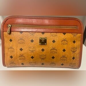 Authentic MCM Cognac and Brown Bag